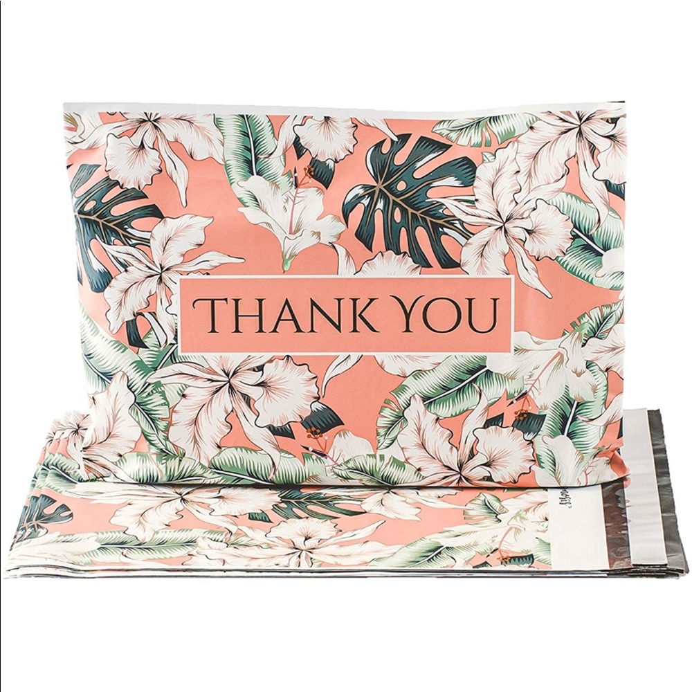 NEW Posh Packages "Thank you!" Gift Wrap Shipping Supplies Set ~ Tropical 4 Item - Picture 2 of 9